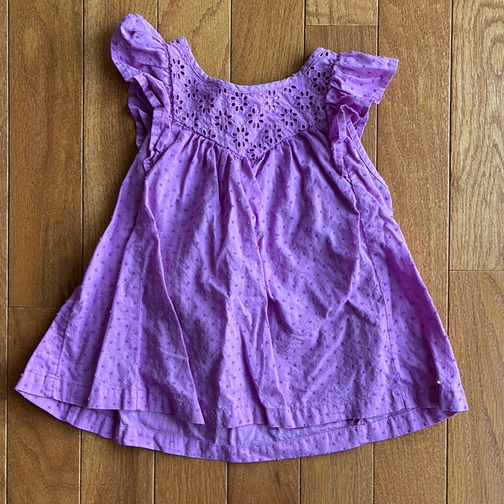Cat and Jack embroidered Purple Kids Top 4/5T